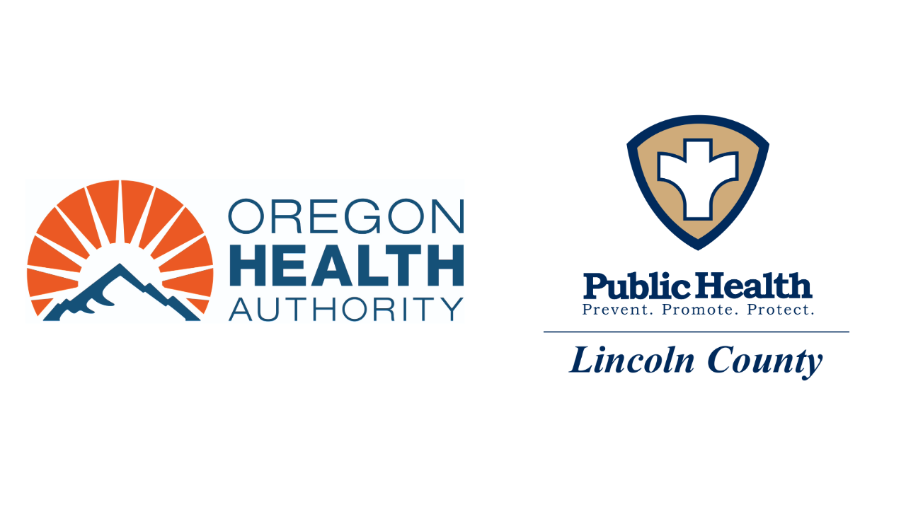 Logos for Lincoln County Public Health and Oregon Health Authority