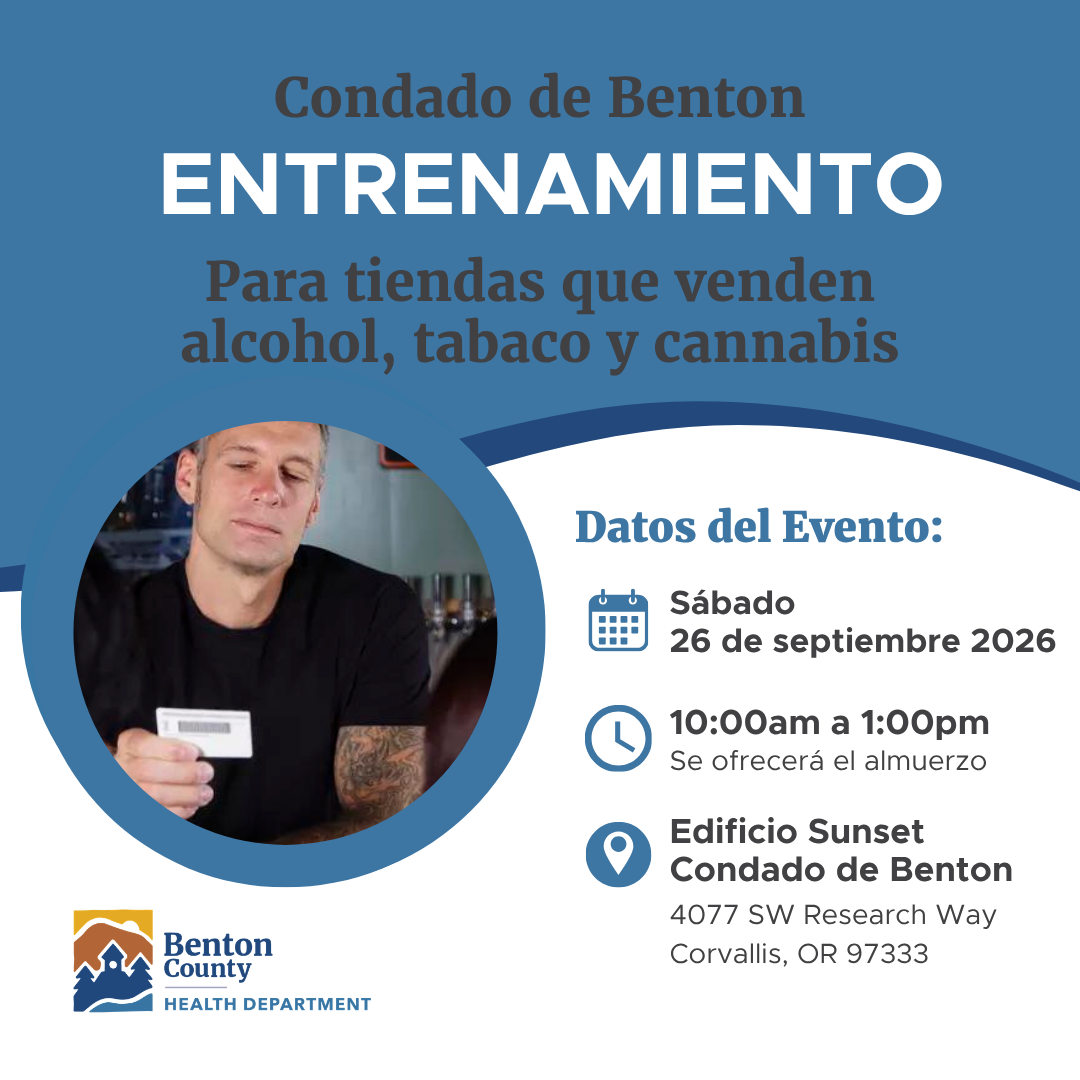 Un camarero comprobando el DNI, lo que pone de manifiesto la formación que reciben los comerciantes del condado de Benton.