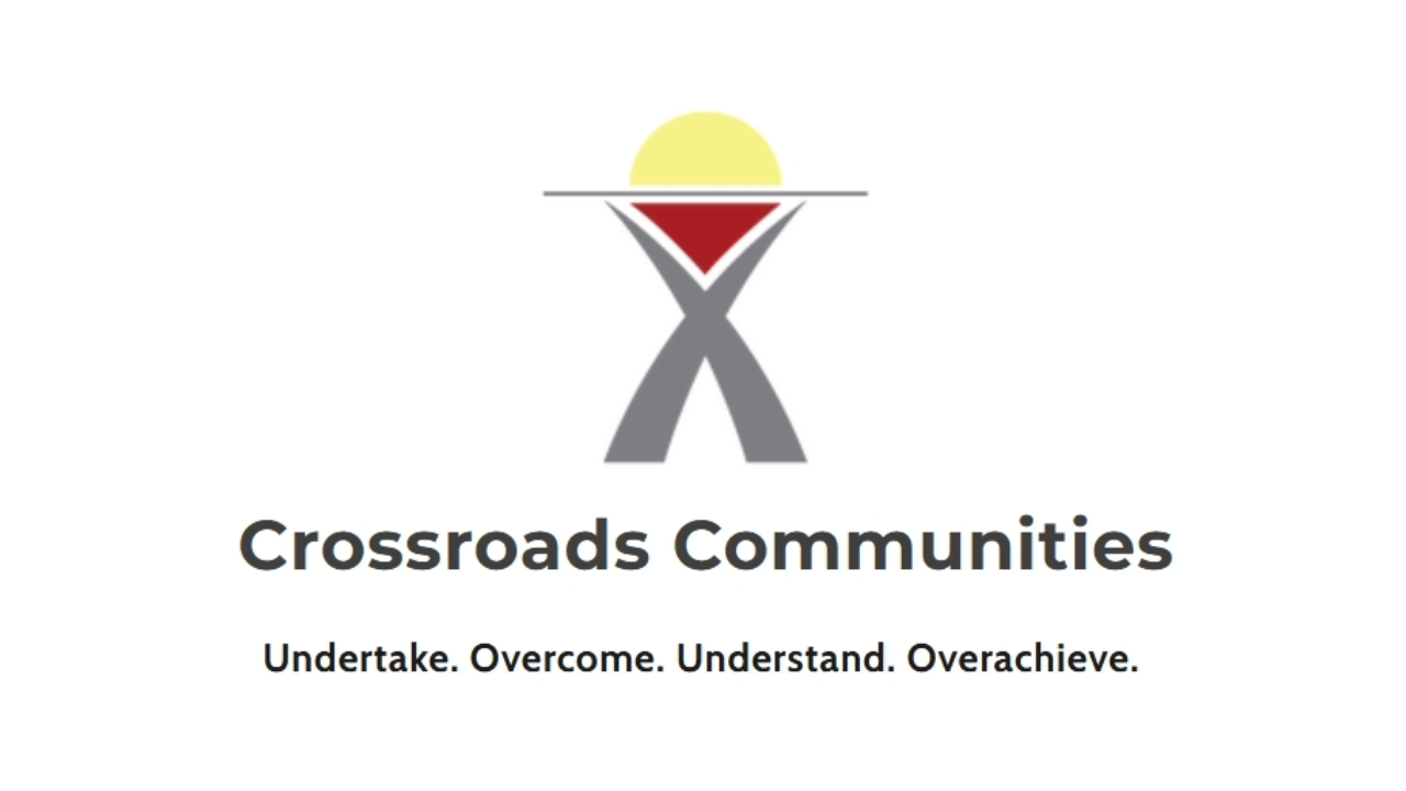 Crossroads Communities logo: Undertake, Overcome, Overachieve